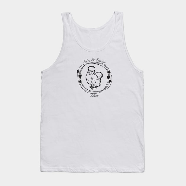 Authentic Silkie Breeder with Hearts Tank Top by TrapperWeasel